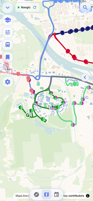 Live Binghamton OCCT bus tracking on Navgic
