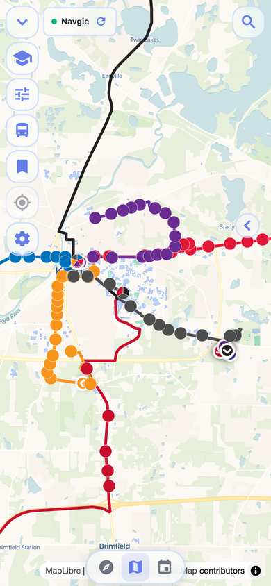 Live Kent State PARTA bus tracking on Navgic