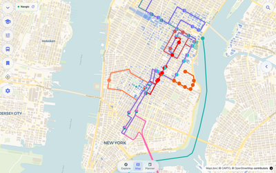 NYU shuttle routes and live buses on Navgic