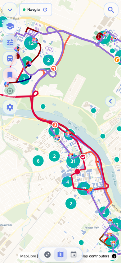 Navgic campus map at Rutgers on phone